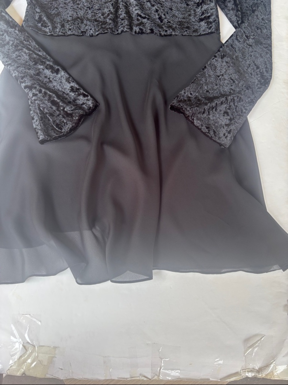 90’s Victoria’s Secret Vintage Gold Label Velvet Mini Dress Tunic Babydoll Large - Picture 7 of 17